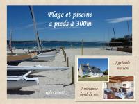 300m belle plage - jolie maison de vacances 8 pers-plougonvelin